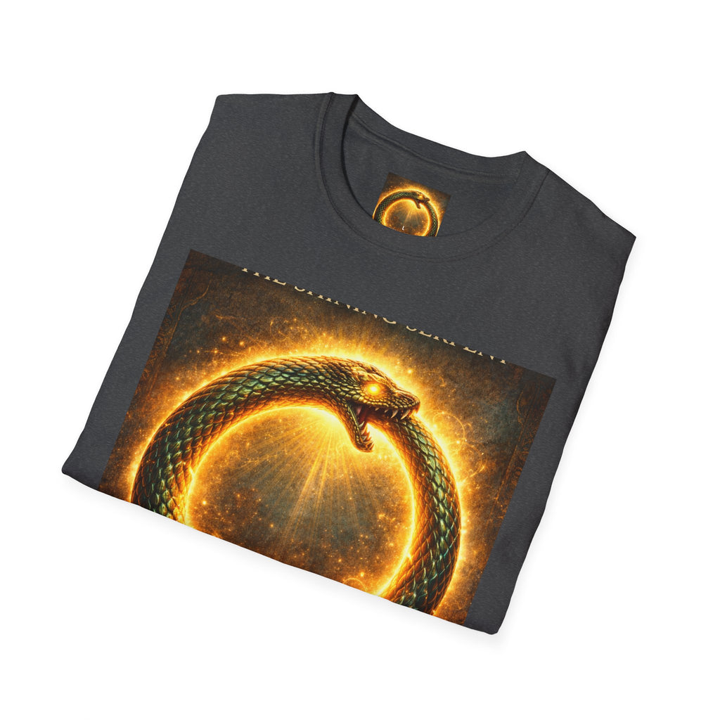 Ouroboros Flame T-Shirt — Fiery Snake Circle Graphic Tee