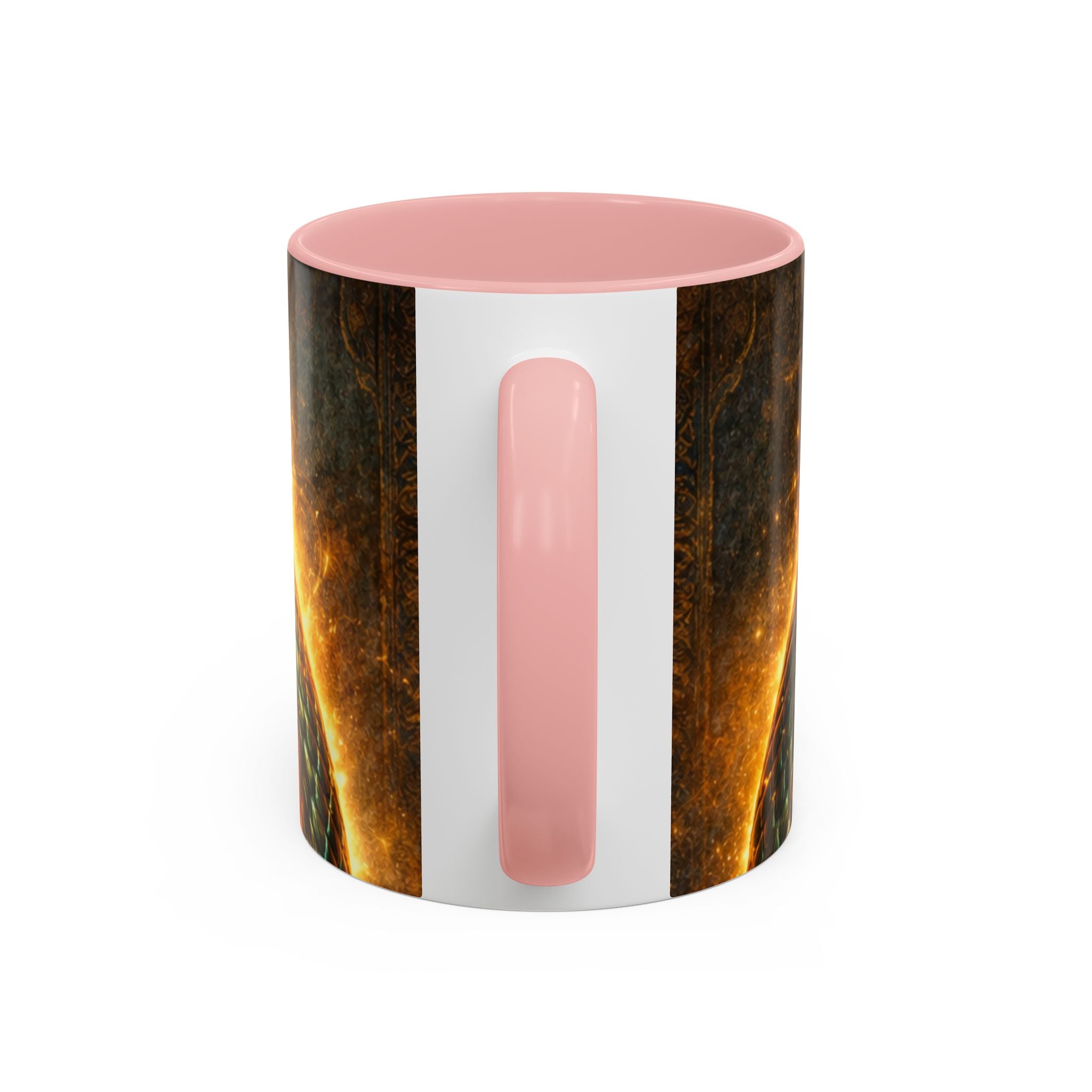 Ouroboros Serpent Accent Coffee Mug — Fiery Mythic Snake Design (11/15oz)