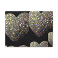 Glitter Heart Canvas Print — Sparkling Gold Hearts Wall Art