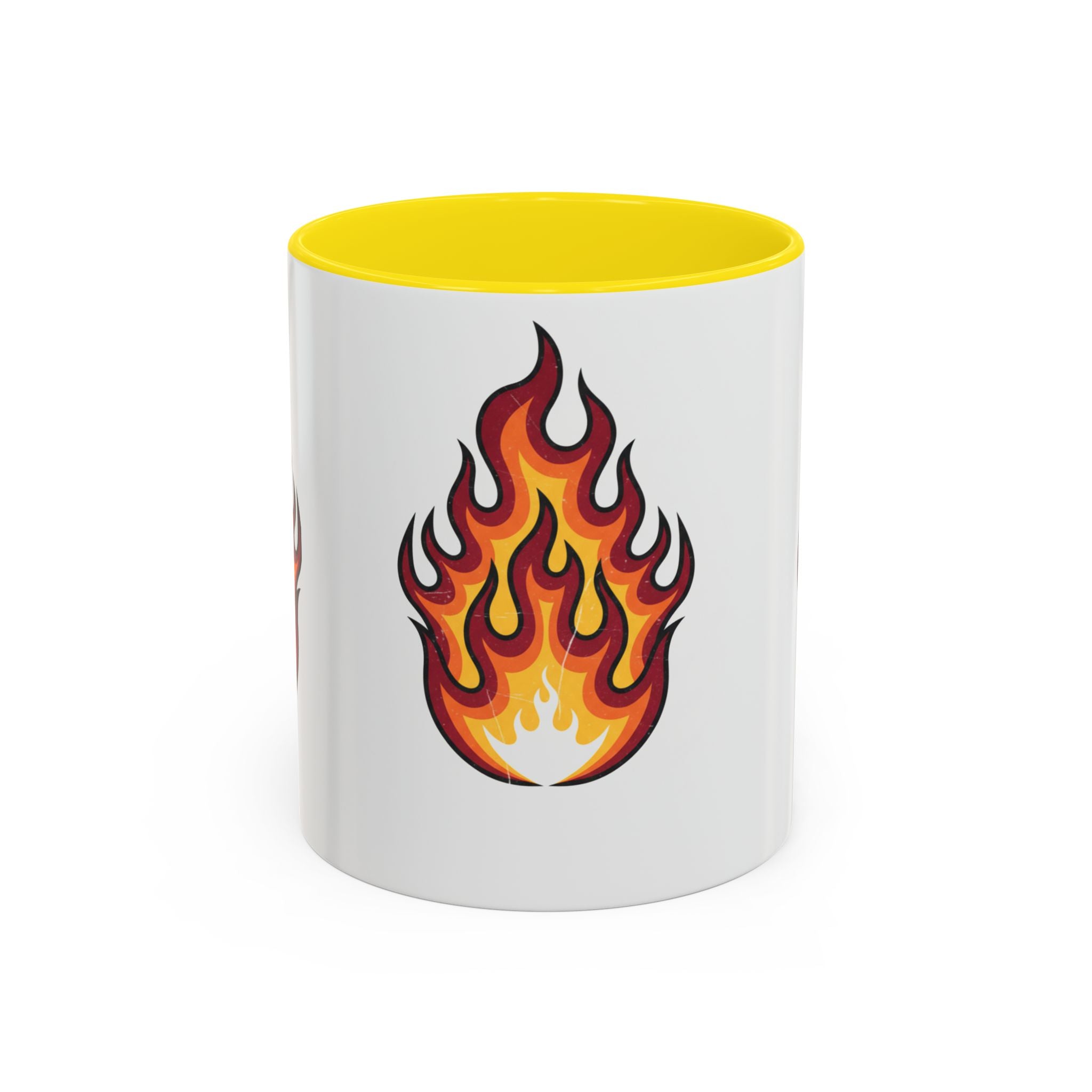 Flame Graphic Coffee Mug - Bold Accent Fire Design (11/15oz)