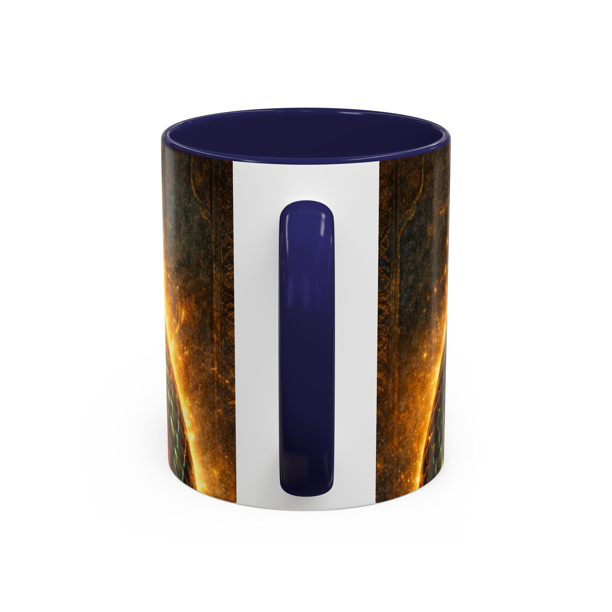 Ouroboros Serpent Accent Coffee Mug — Fiery Mythic Snake Design (11/15oz)