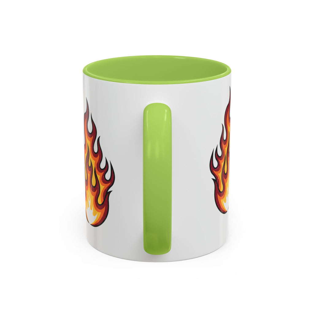 Flame Graphic Coffee Mug - Bold Accent Fire Design (11/15oz)