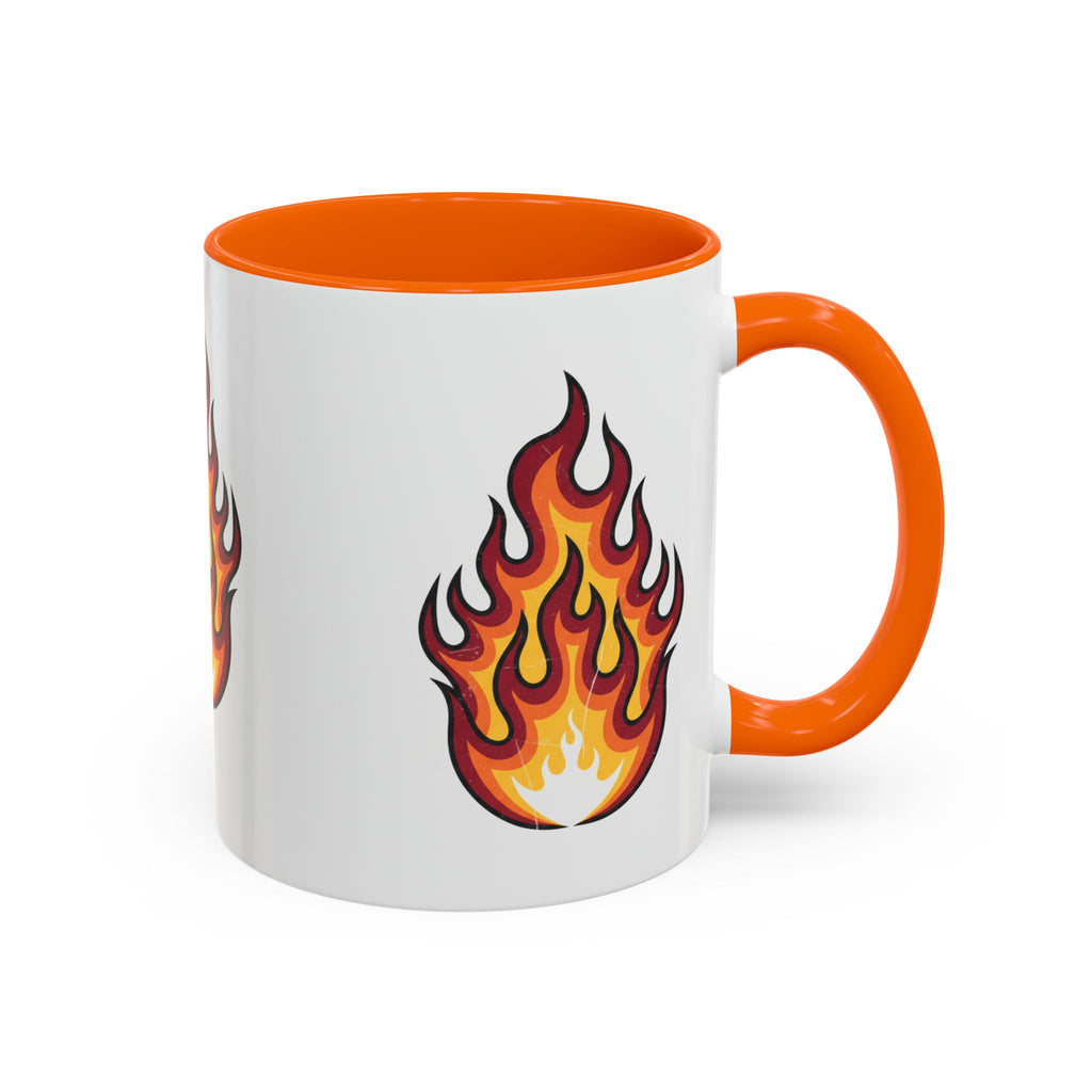 Flame Graphic Coffee Mug - Bold Accent Fire Design (11/15oz)