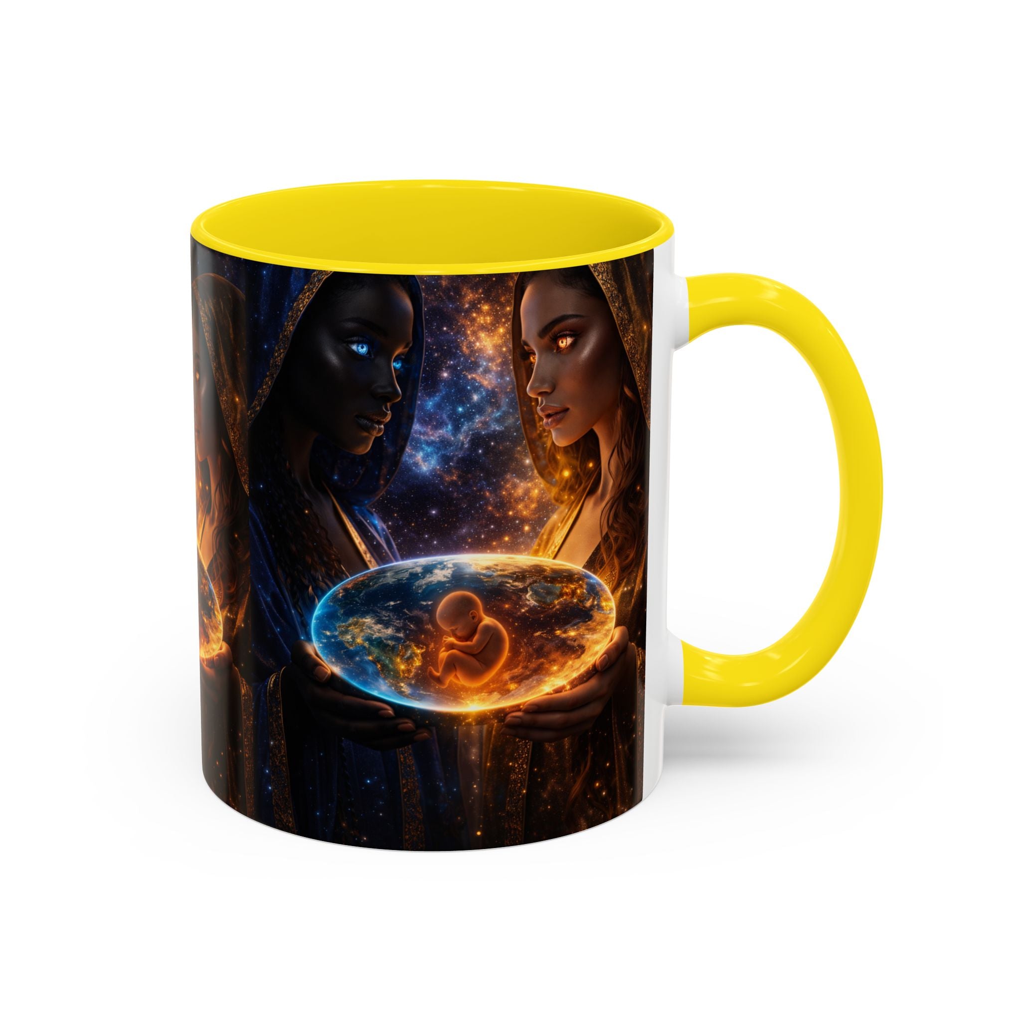 Mystic Sisters Coffee Mug — Cosmic Duality Art 11/15oz Accent Mug
