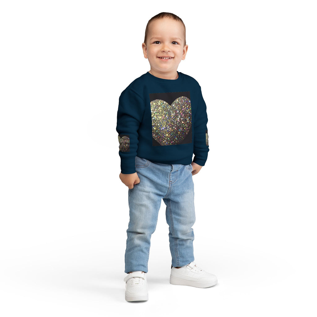 Glitter Heart Toddler Sweatshirt — Sparkly Sequin Heart Pullover for Kids