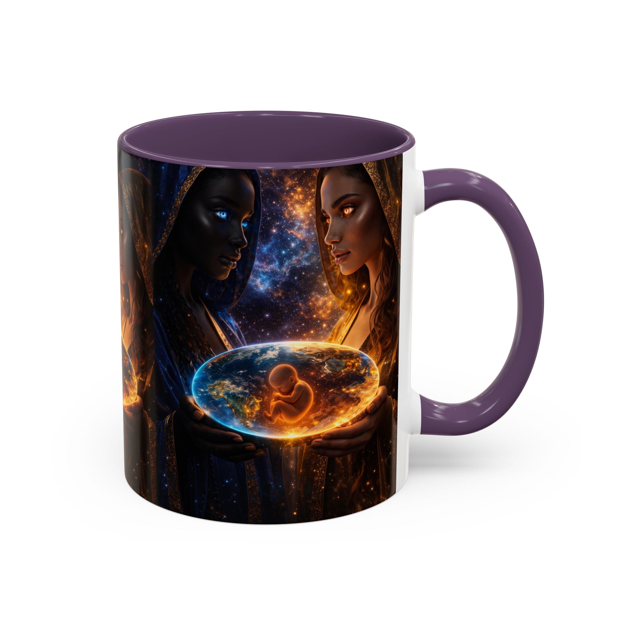 Mystic Sisters Coffee Mug — Cosmic Duality Art 11/15oz Accent Mug
