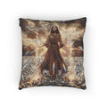 Leopard Print Woven Pillow — Textured Animal Print Decorative Cushion