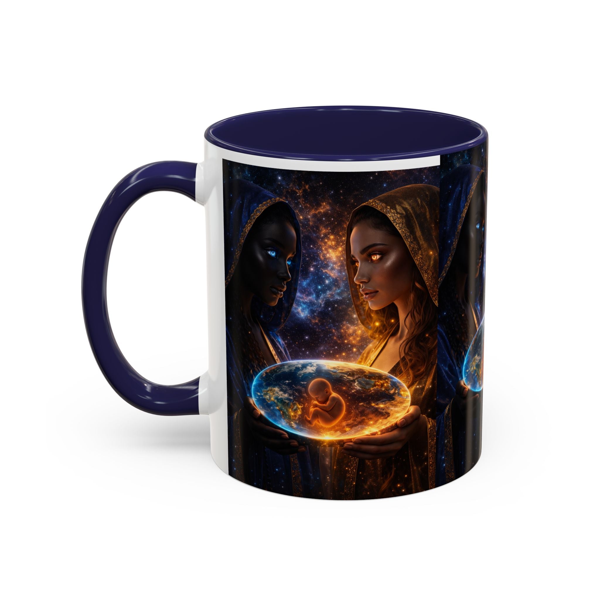Mystic Sisters Coffee Mug — Cosmic Duality Art 11/15oz Accent Mug