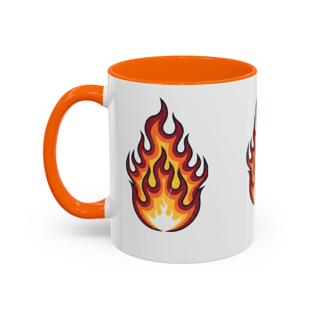 Flame Graphic Coffee Mug - Bold Accent Fire Design (11/15oz)