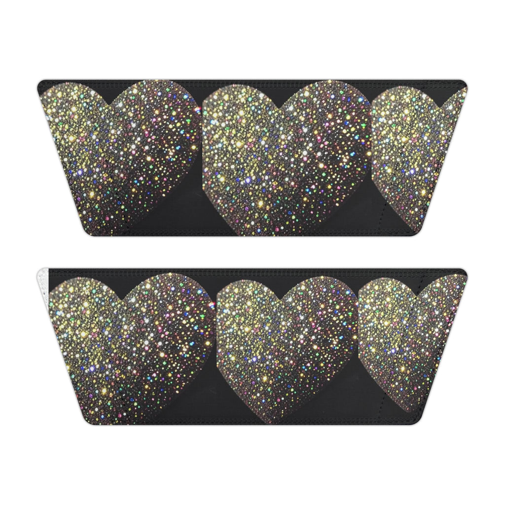 Glitter Heart Slide Sandals — Women's Removable‑Strap Summer Slides