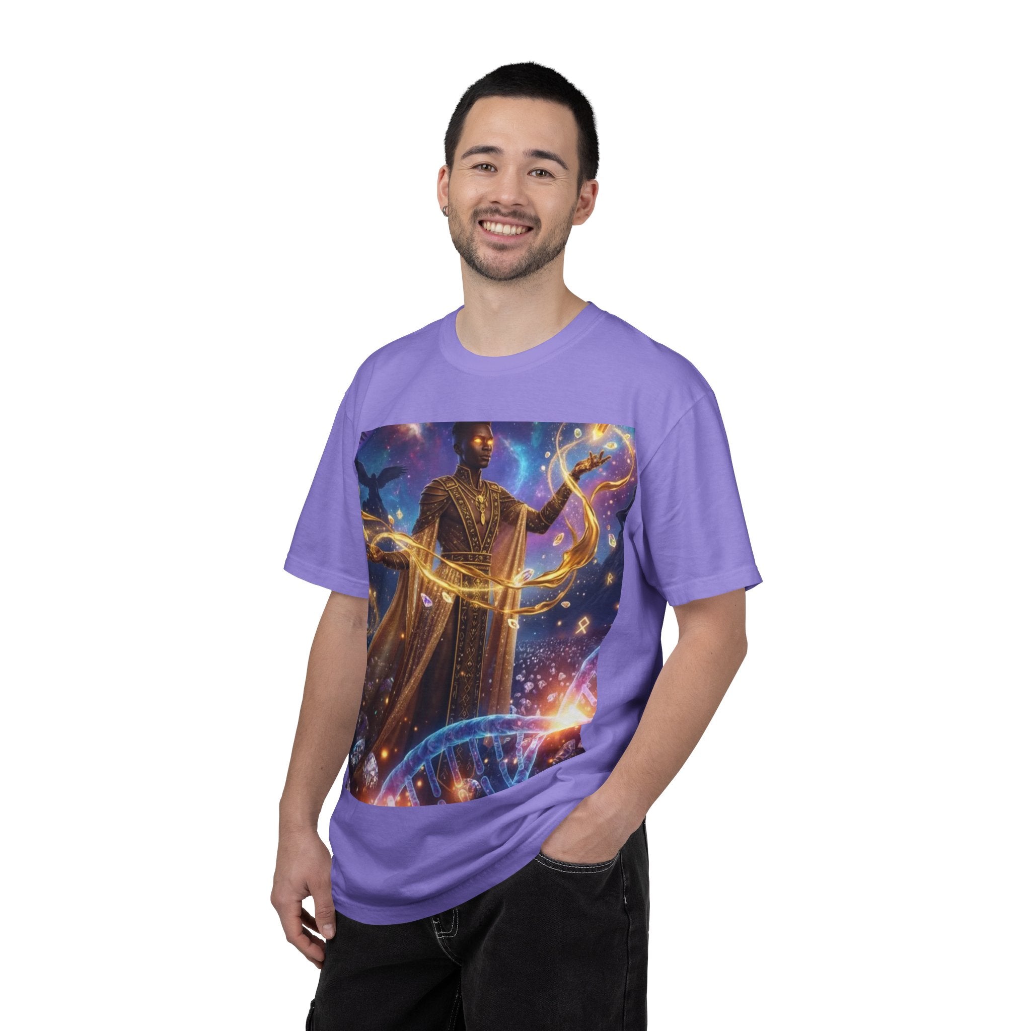 Cosmic Sorcerer T-Shirt — Celestial Magic Art Tee