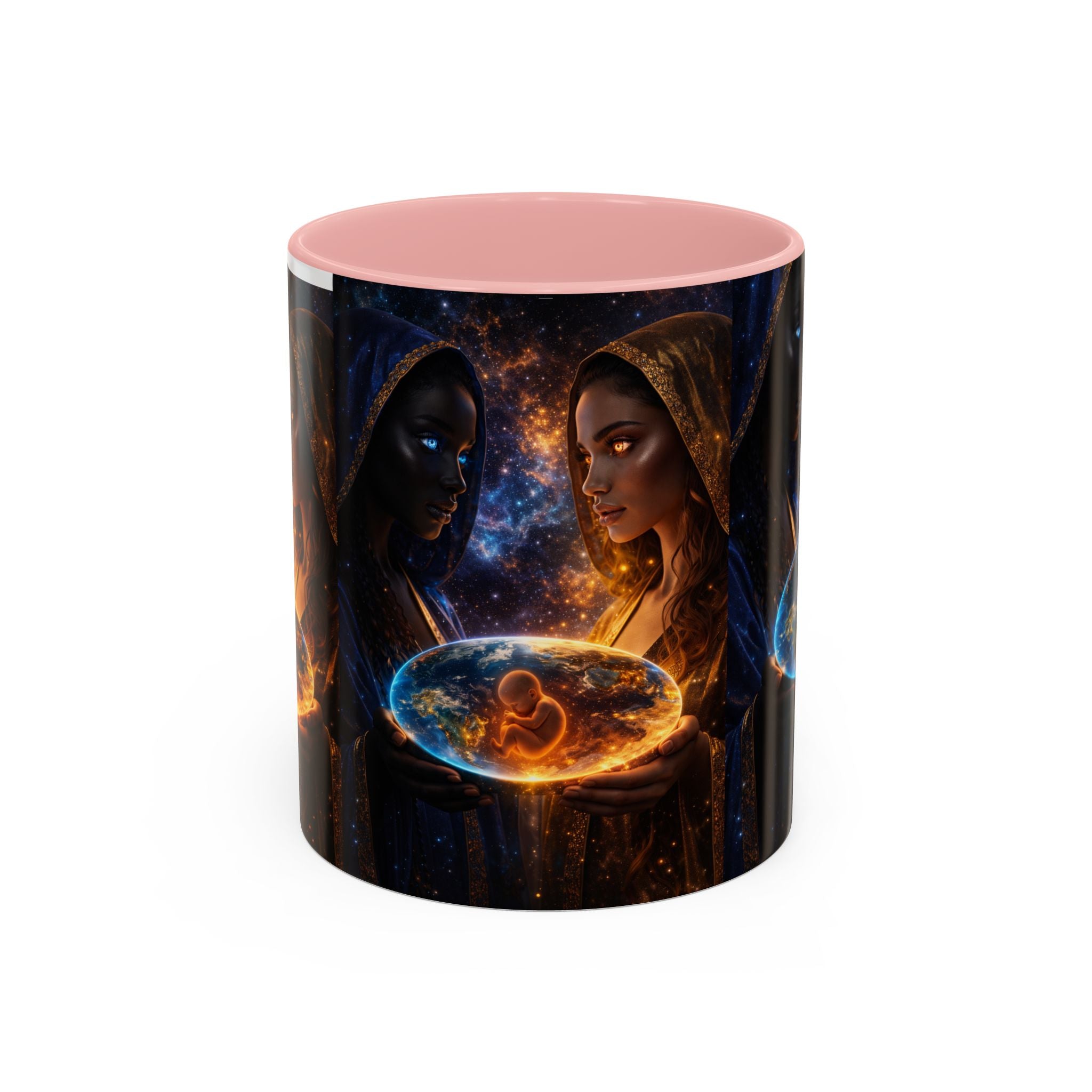 Mystic Sisters Coffee Mug — Cosmic Duality Art 11/15oz Accent Mug