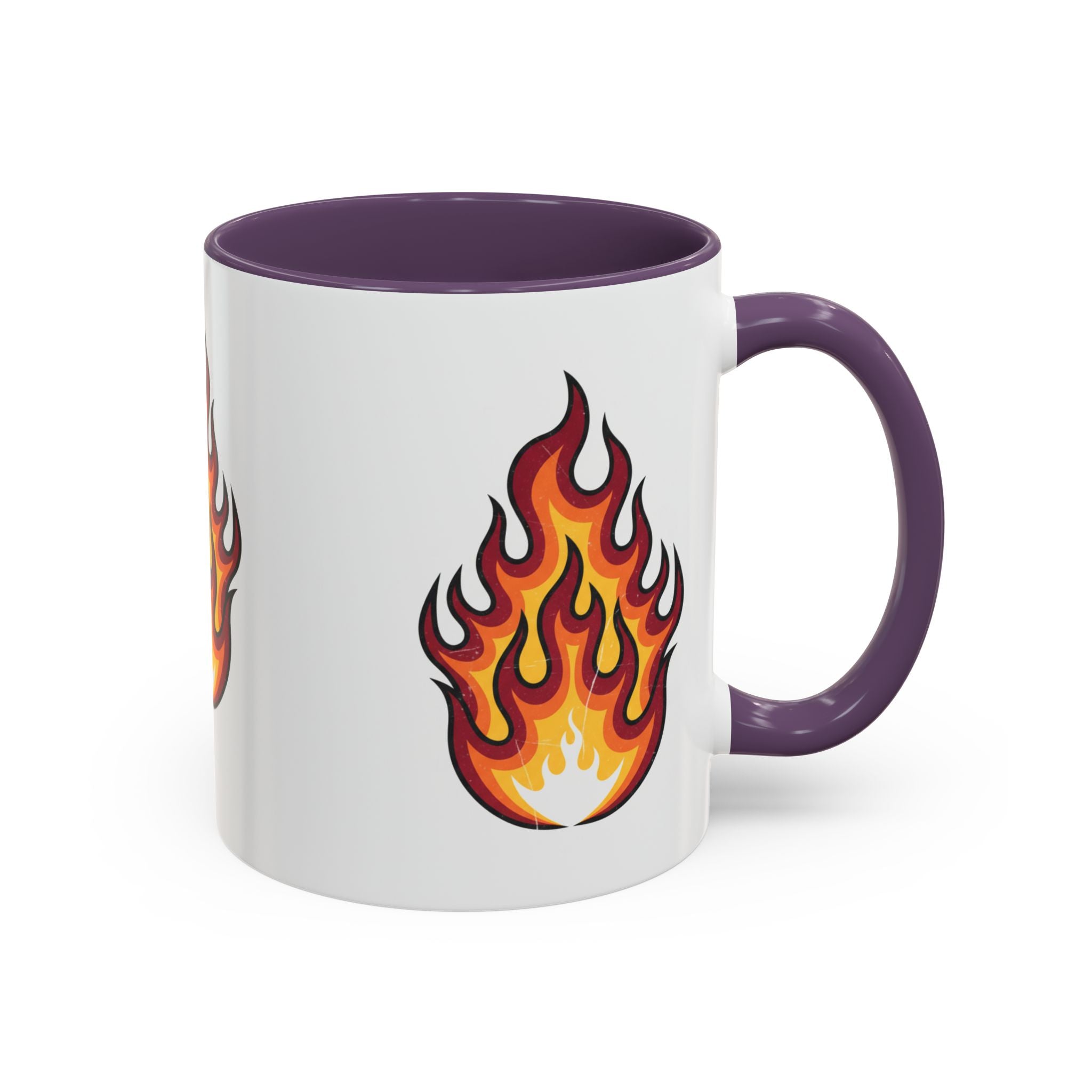 Flame Graphic Coffee Mug - Bold Accent Fire Design (11/15oz)