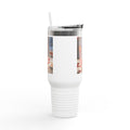 40oz Insulated Travel Mug — Romantic Candlelit Dinner Design
