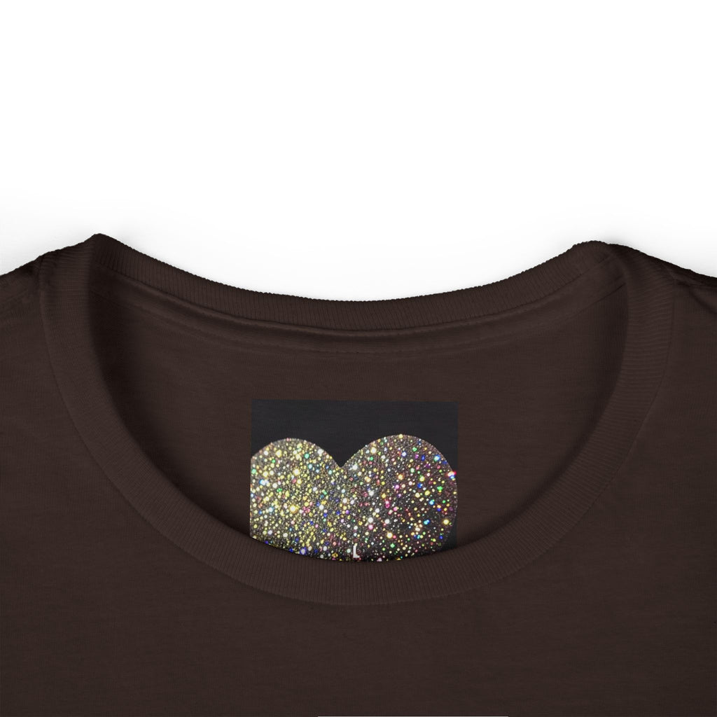 Glitter Heart Tee — Sparkling Sequin Heart Graphic Women's T-Shirt