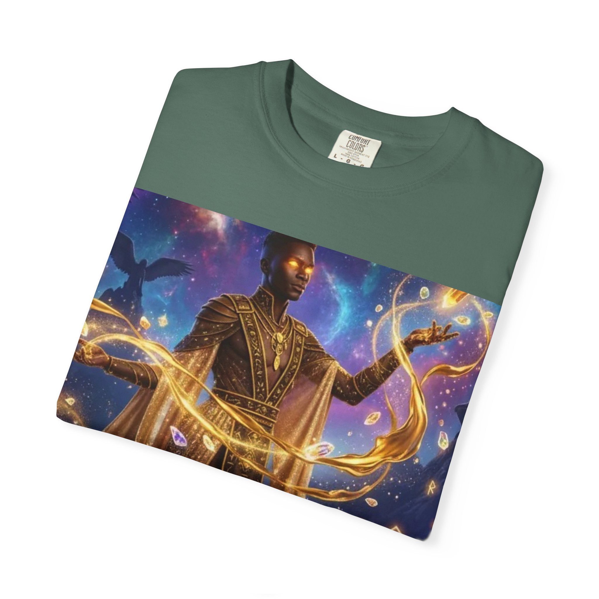 Cosmic Sorcerer T-Shirt — Celestial Magic Art Tee