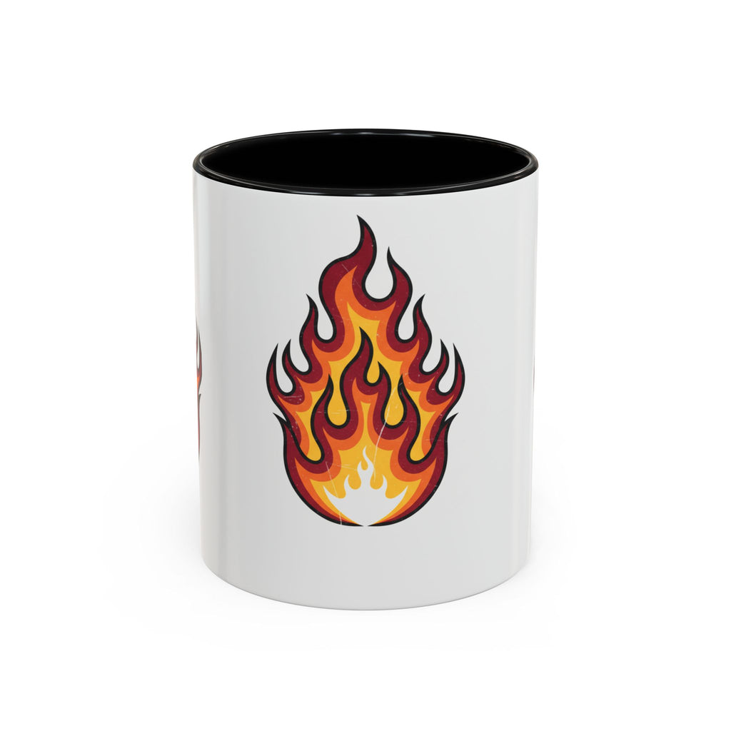Flame Graphic Coffee Mug - Bold Accent Fire Design (11/15oz)