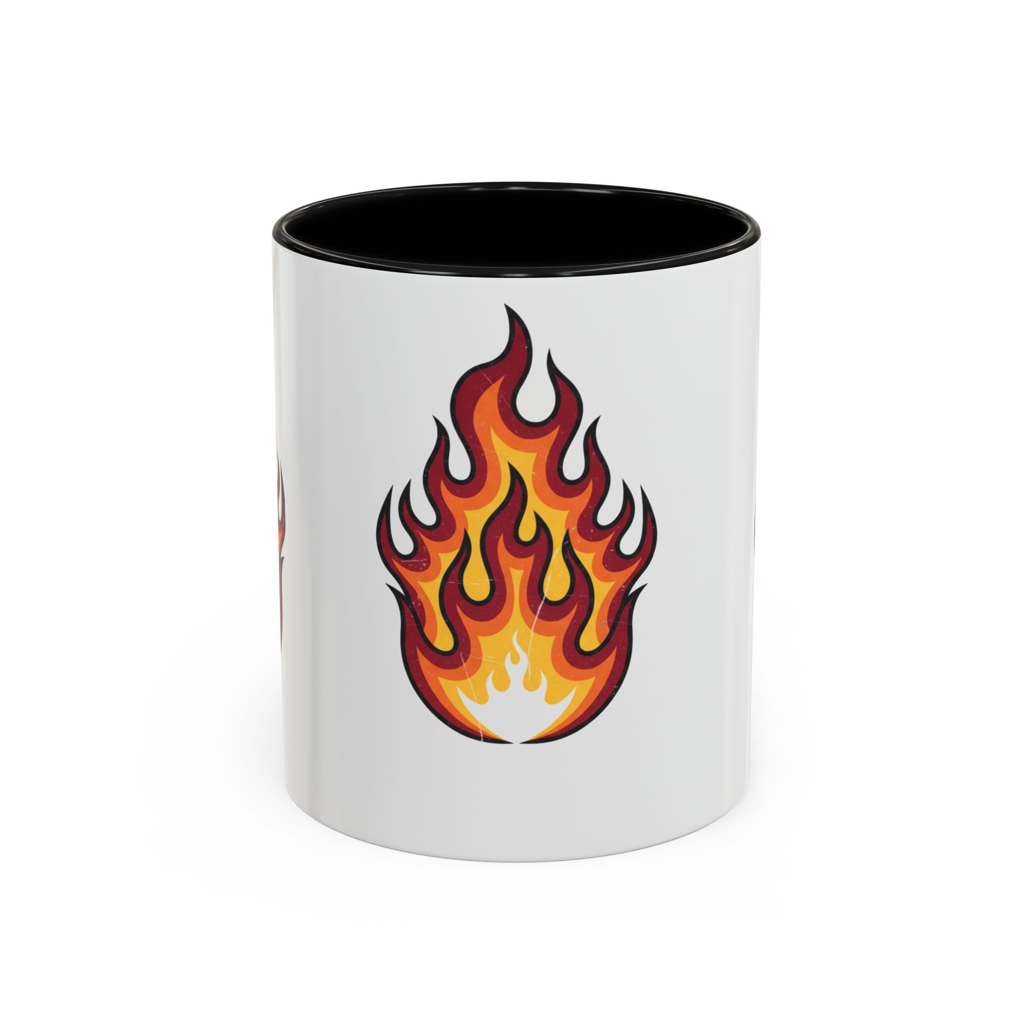 Flame Graphic Coffee Mug - Bold Accent Fire Design (11/15oz)
