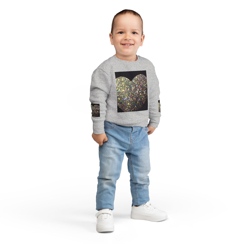 Glitter Heart Toddler Sweatshirt — Sparkly Sequin Heart Pullover for Kids