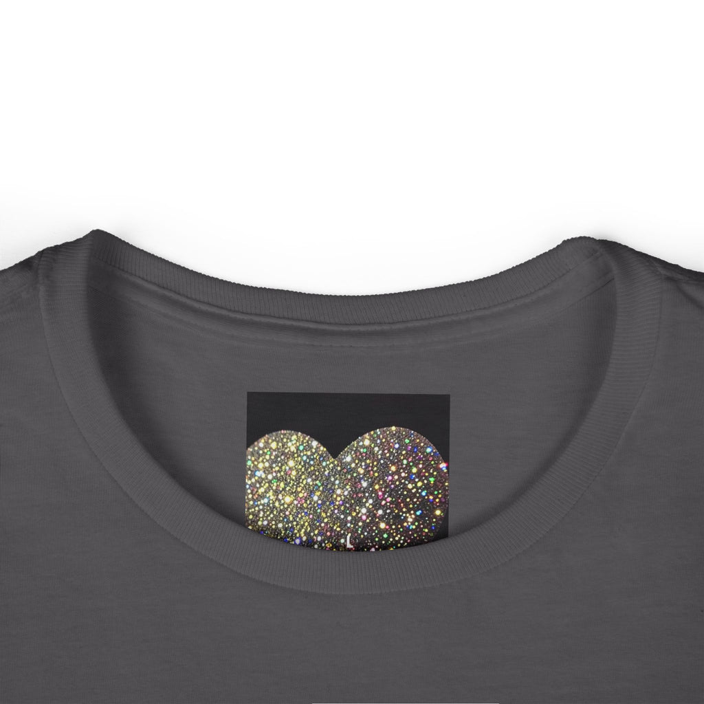Glitter Heart Tee — Sparkling Sequin Heart Graphic Women's T-Shirt