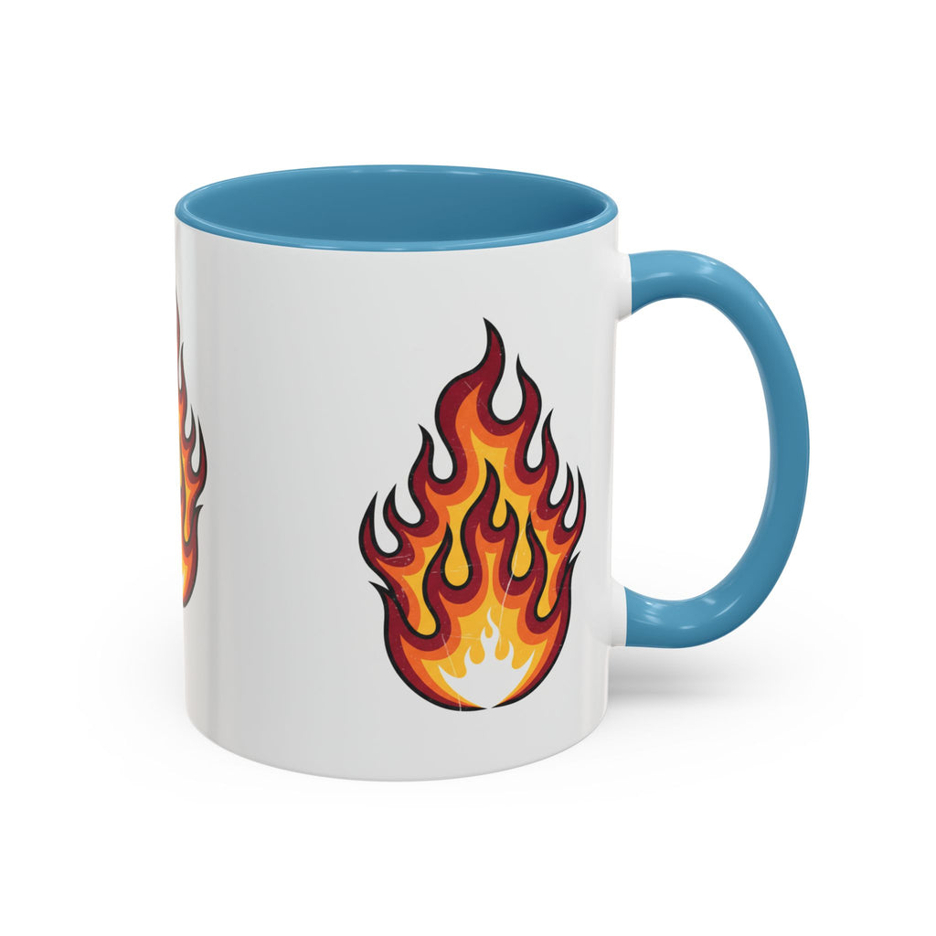 Flame Graphic Coffee Mug - Bold Accent Fire Design (11/15oz)
