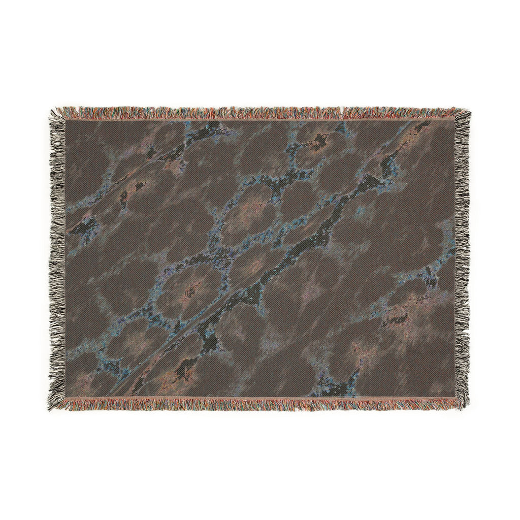 Boho Indigo Leopard Woven Blanket — Plush Animal Print Throw for Living Room & Bedroom