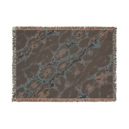 Boho Indigo Leopard Woven Blanket — Plush Animal Print Throw for Living Room & Bedroom