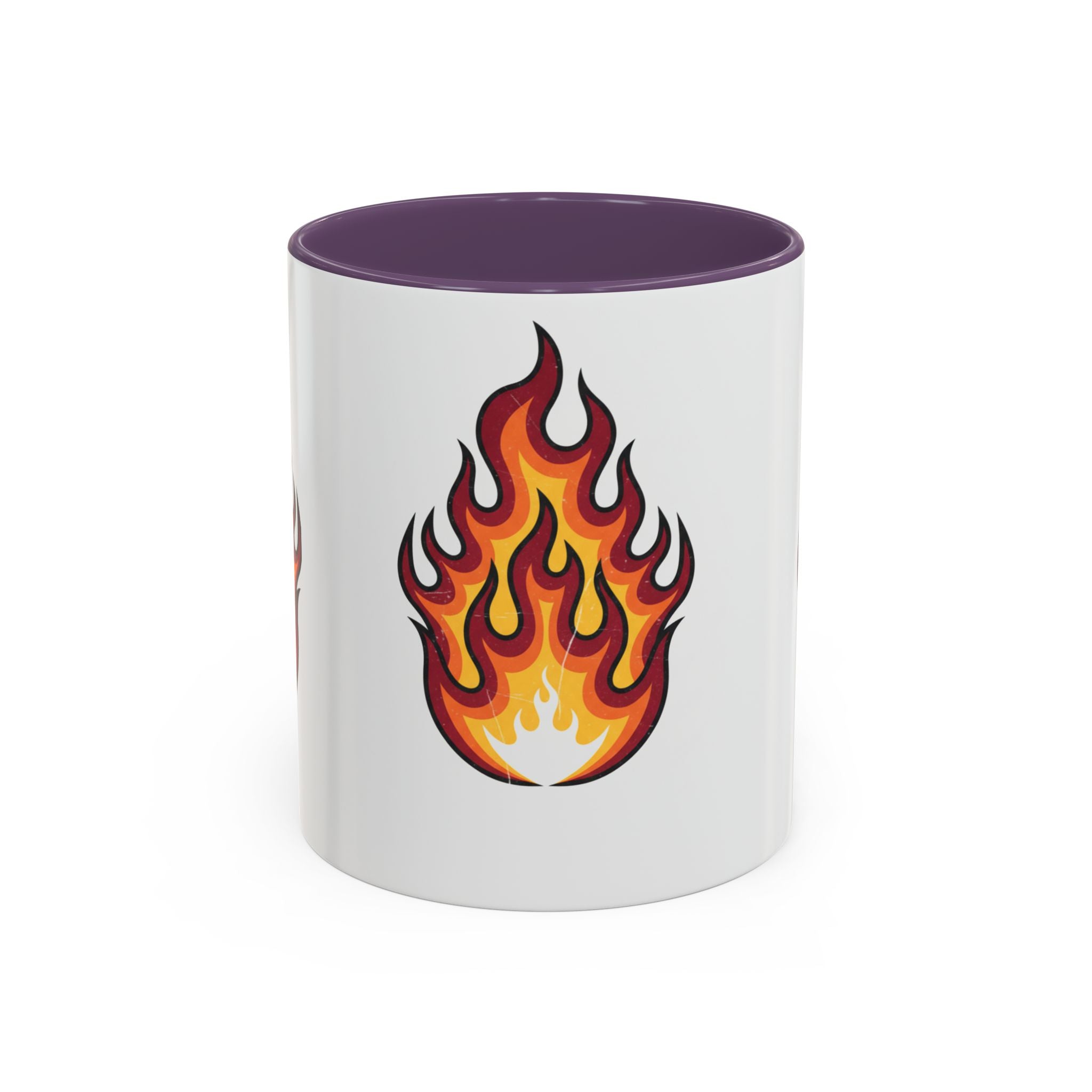 Flame Graphic Coffee Mug - Bold Accent Fire Design (11/15oz)