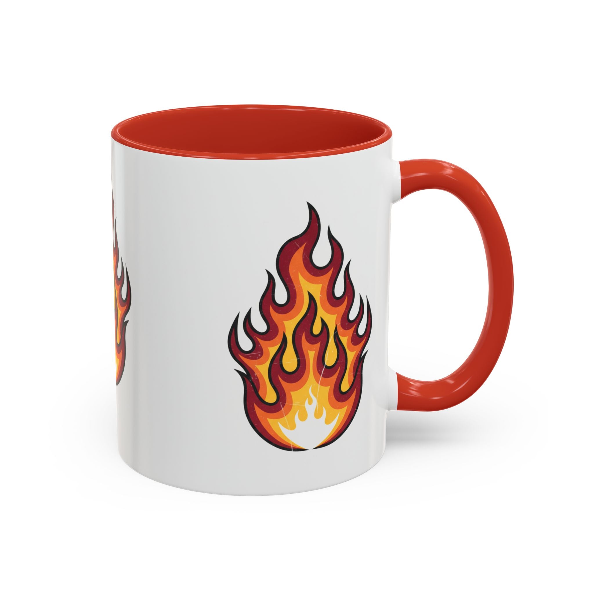 Flame Graphic Coffee Mug - Bold Accent Fire Design (11/15oz)