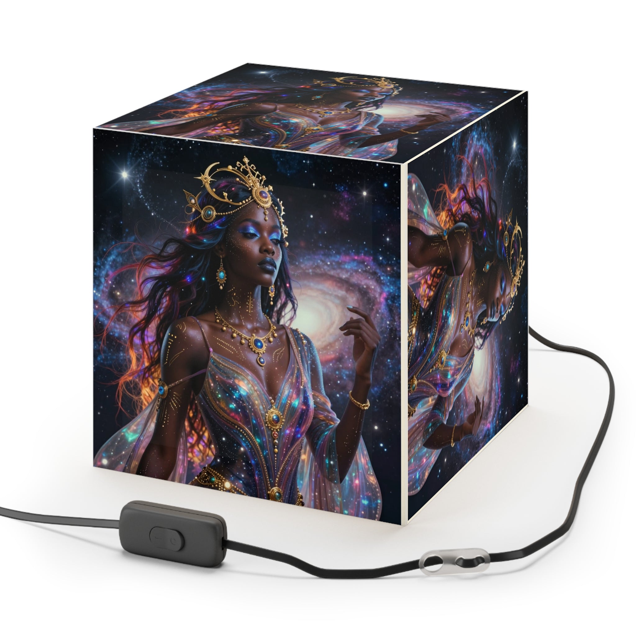 Goddess Galaxy Light Cube Lamp