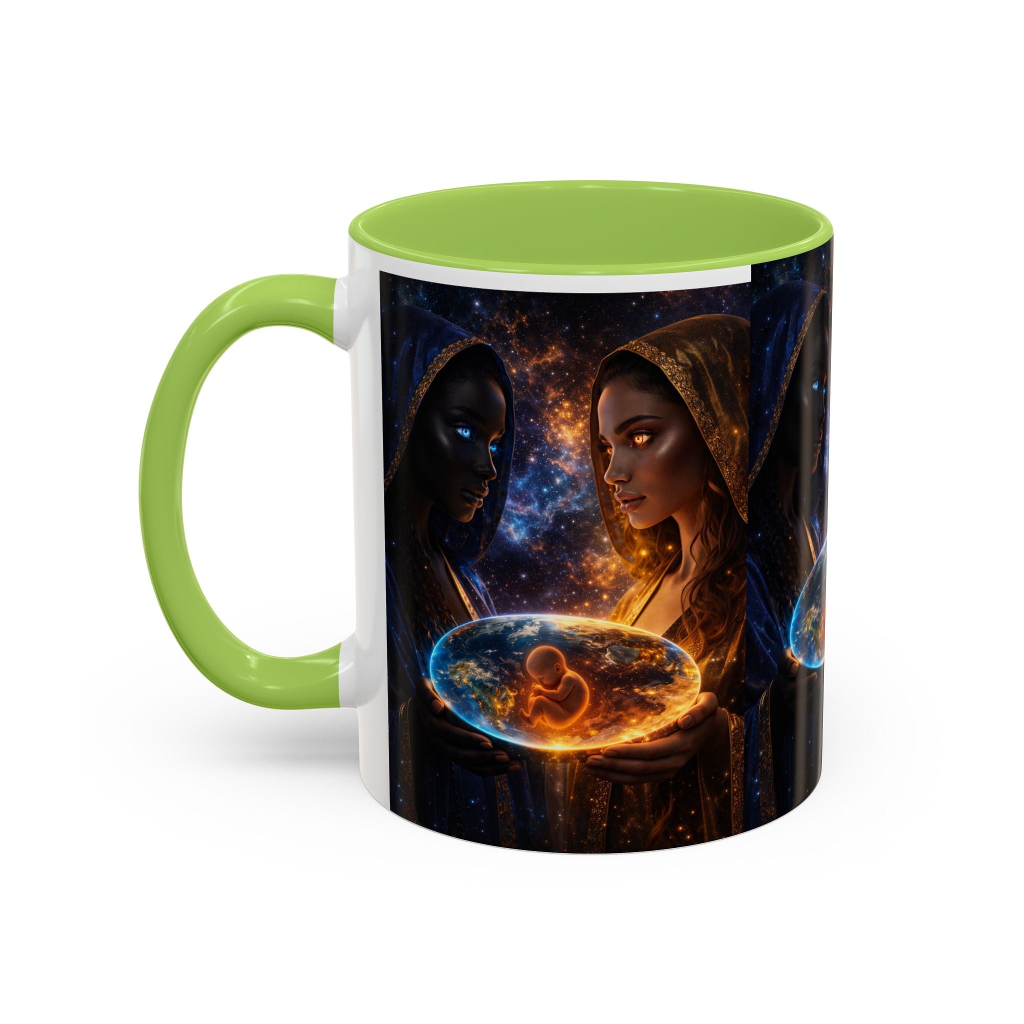 Mystic Sisters Coffee Mug — Cosmic Duality Art 11/15oz Accent Mug