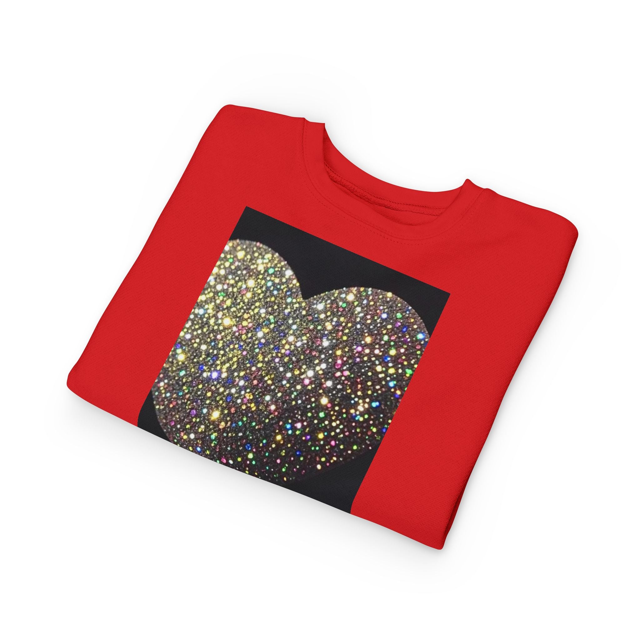 Glitter Heart Toddler Sweatshirt — Sparkly Sequin Heart Pullover for Kids