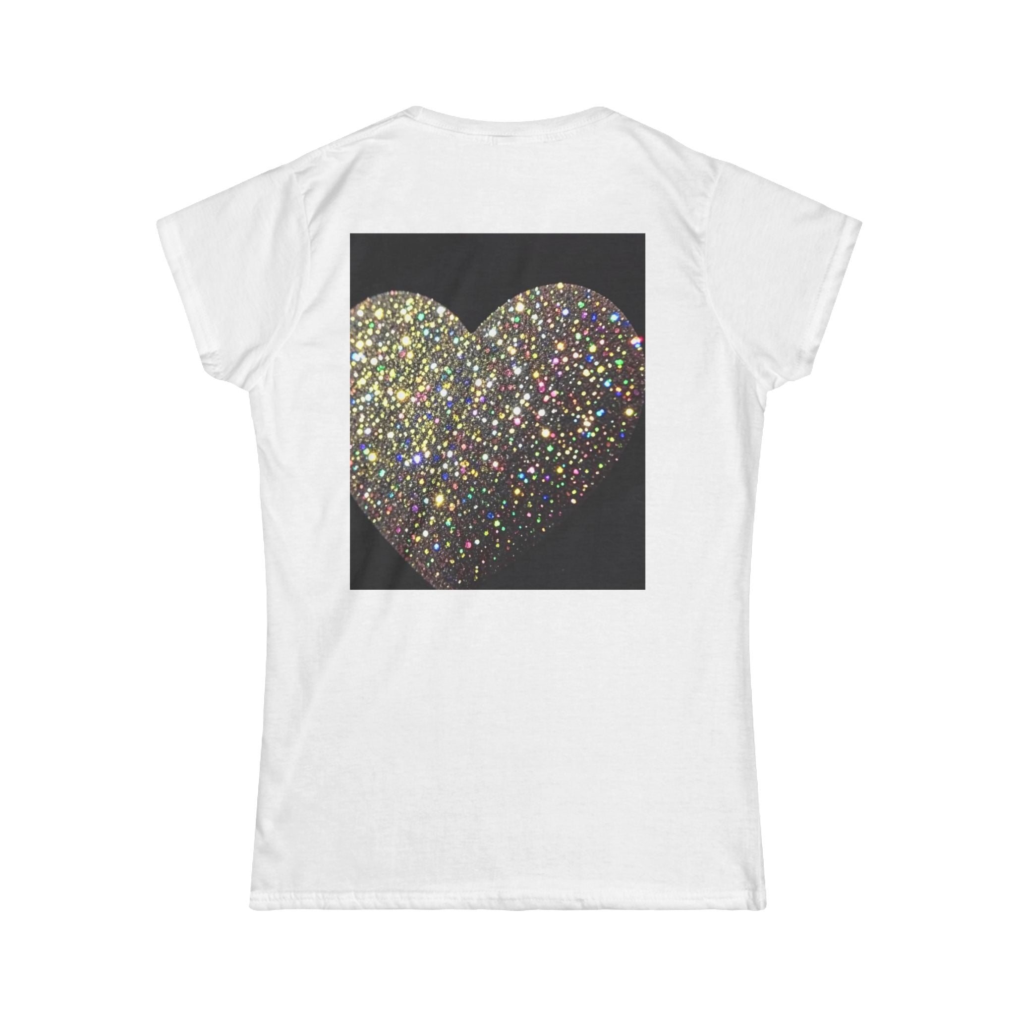 Glitter Heart Tee — Sparkling Sequin Heart Graphic Women's T-Shirt