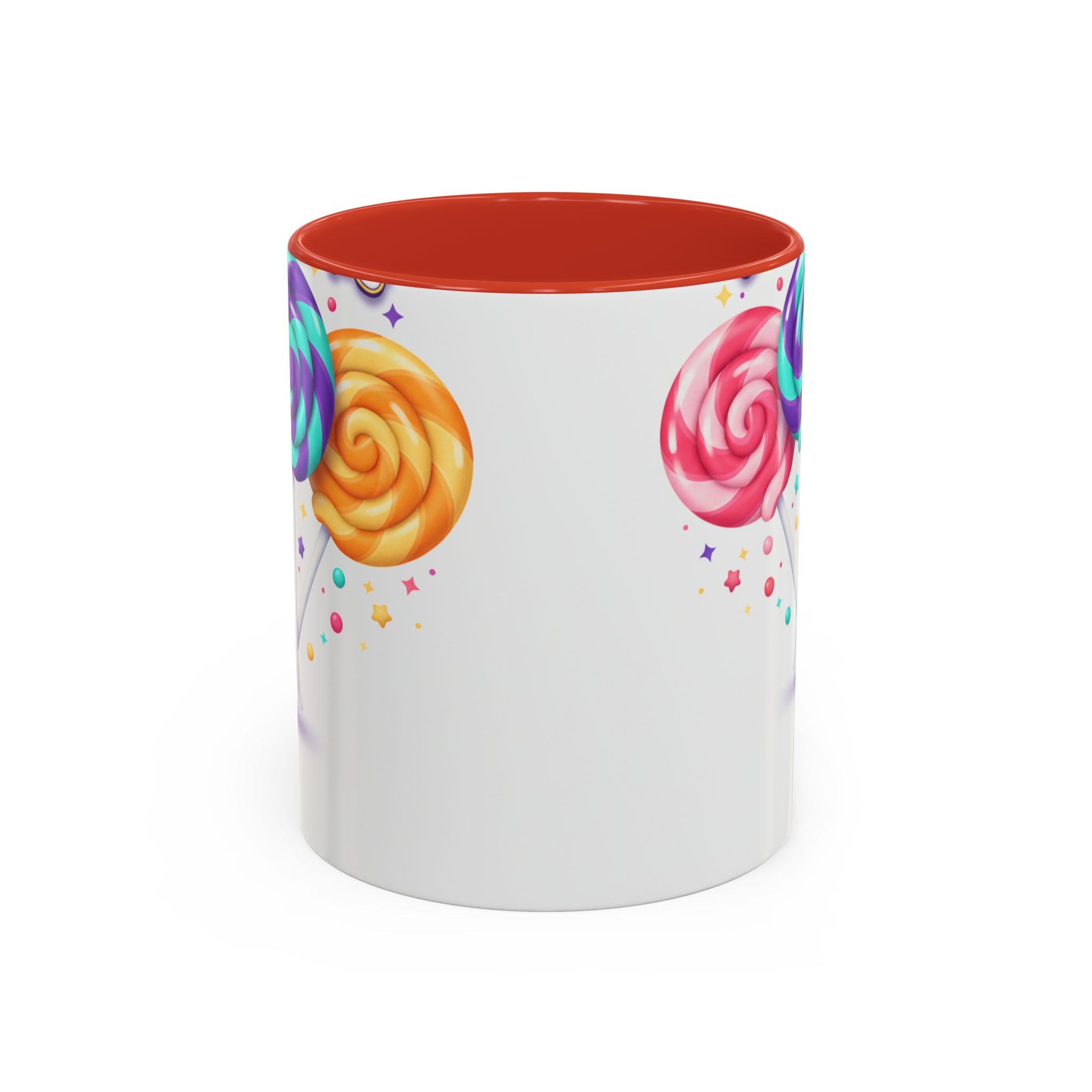 Lollipop Candy Coffee Mug — Colorful Swirl Sweets Accent Mug (11/15oz)