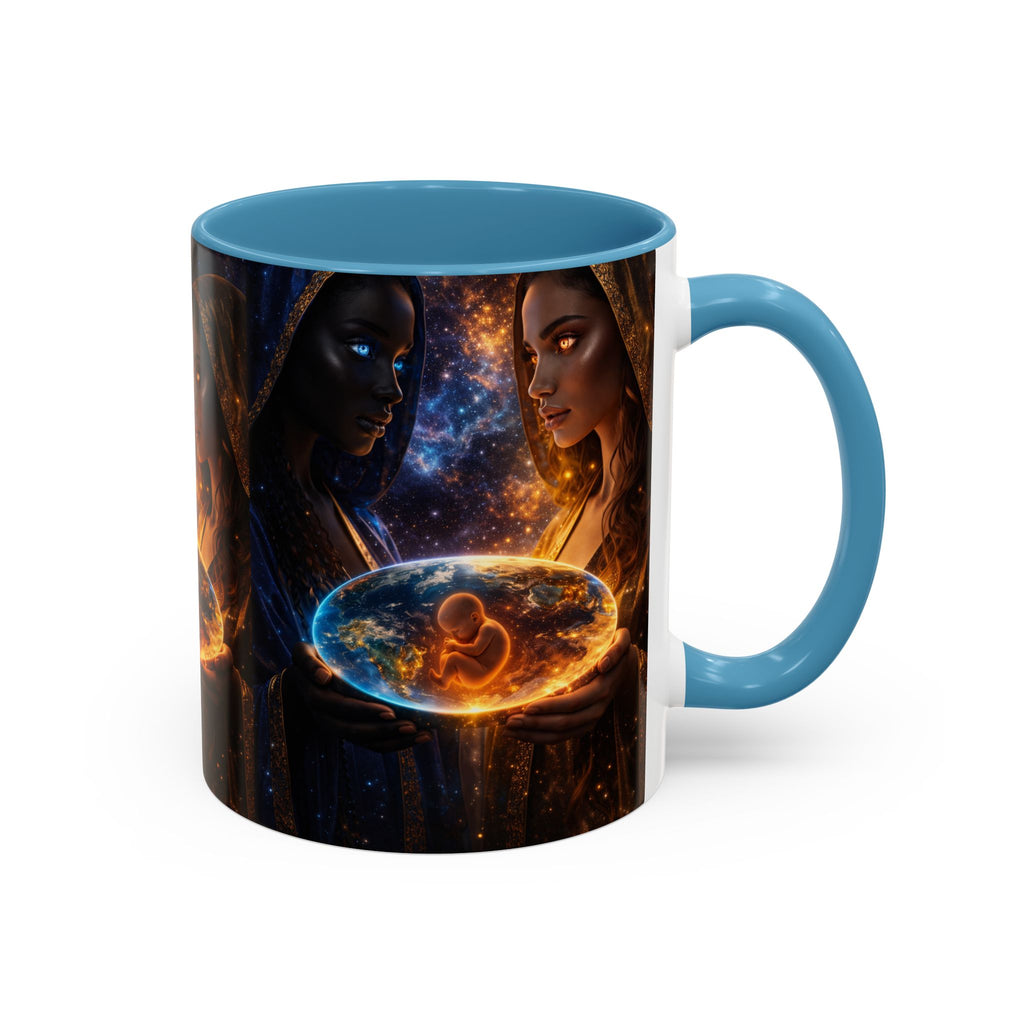 Mystic Sisters Coffee Mug — Cosmic Duality Art 11/15oz Accent Mug