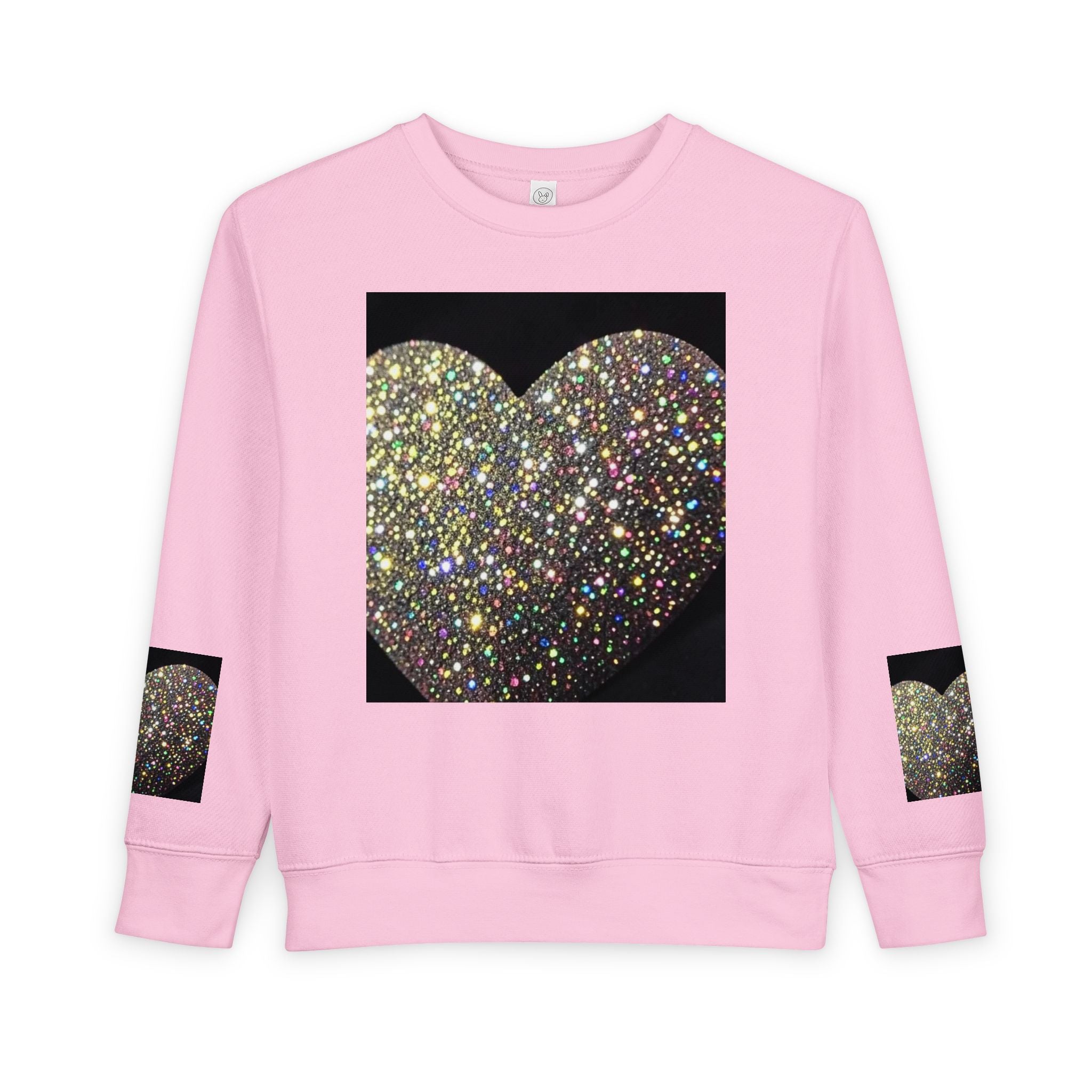 Glitter Heart Toddler Sweatshirt — Sparkly Sequin Heart Pullover for Kids