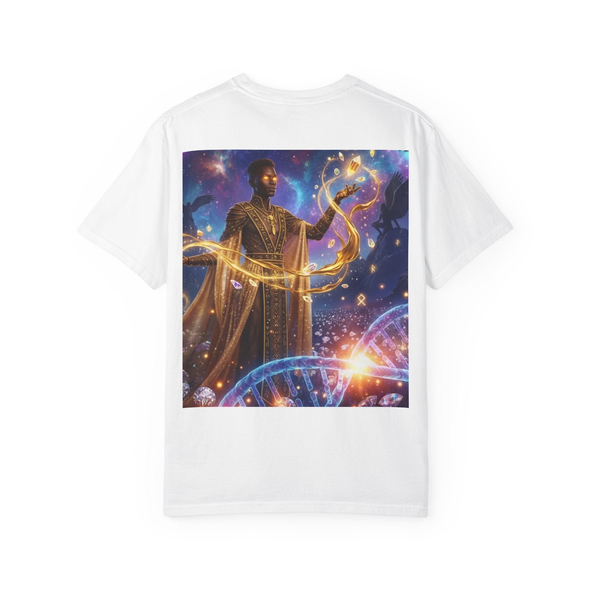 Cosmic Sorcerer T-Shirt — Celestial Magic Art Tee