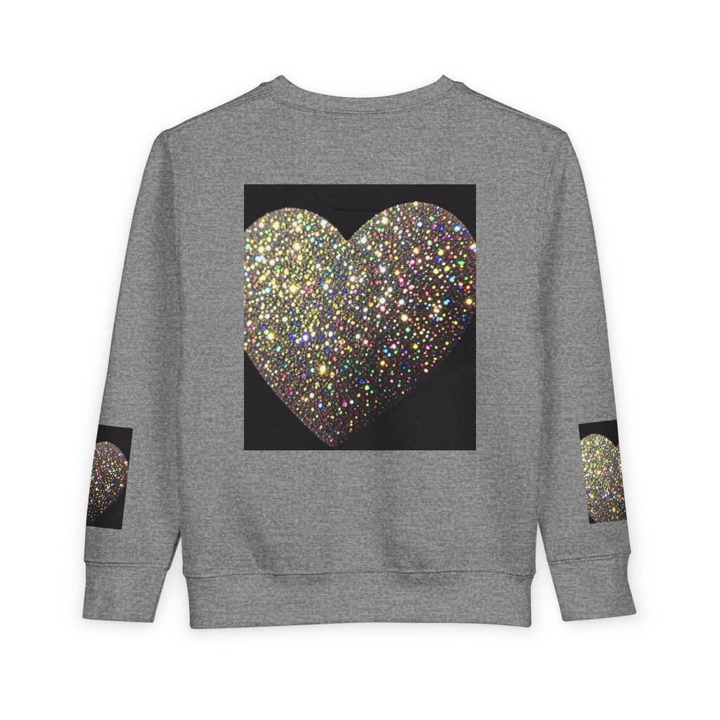 Glitter Heart Toddler Sweatshirt — Sparkly Sequin Heart Pullover for Kids