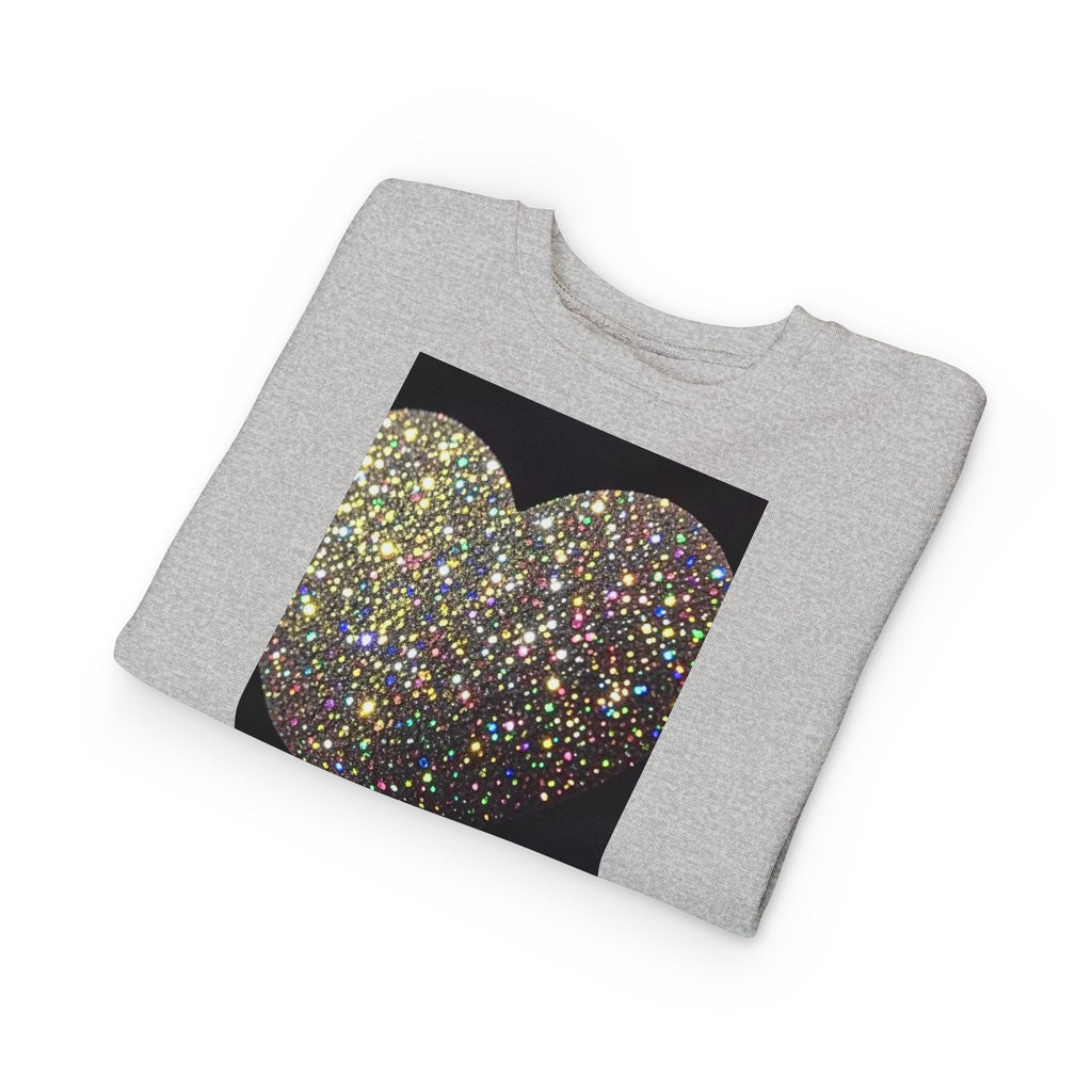Glitter Heart Toddler Sweatshirt — Sparkly Sequin Heart Pullover for Kids