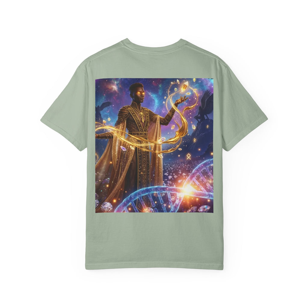 Cosmic Sorcerer T-Shirt — Celestial Magic Art Tee