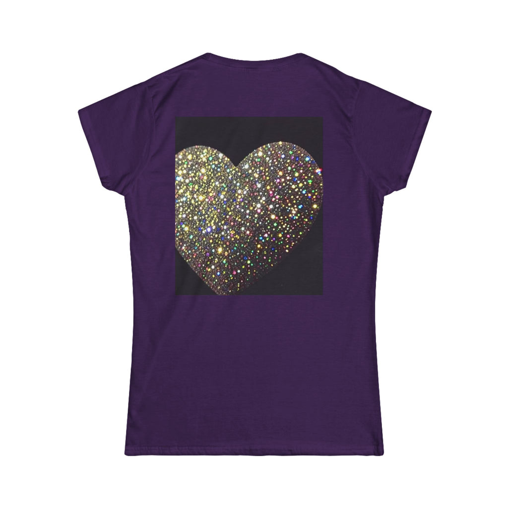 Glitter Heart Tee — Sparkling Sequin Heart Graphic Women's T-Shirt
