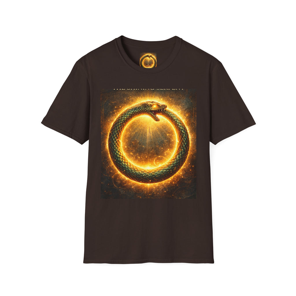 Ouroboros Flame T-Shirt — Fiery Snake Circle Graphic Tee