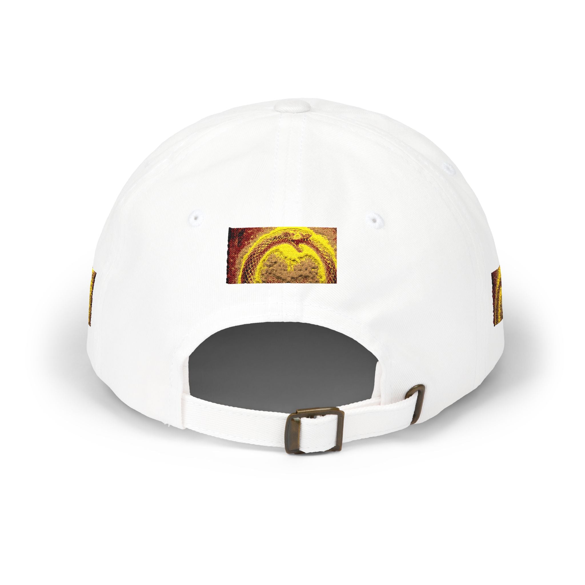 Dad Cap — Golden Heart Pixel Art Embroidered Baseball Hat