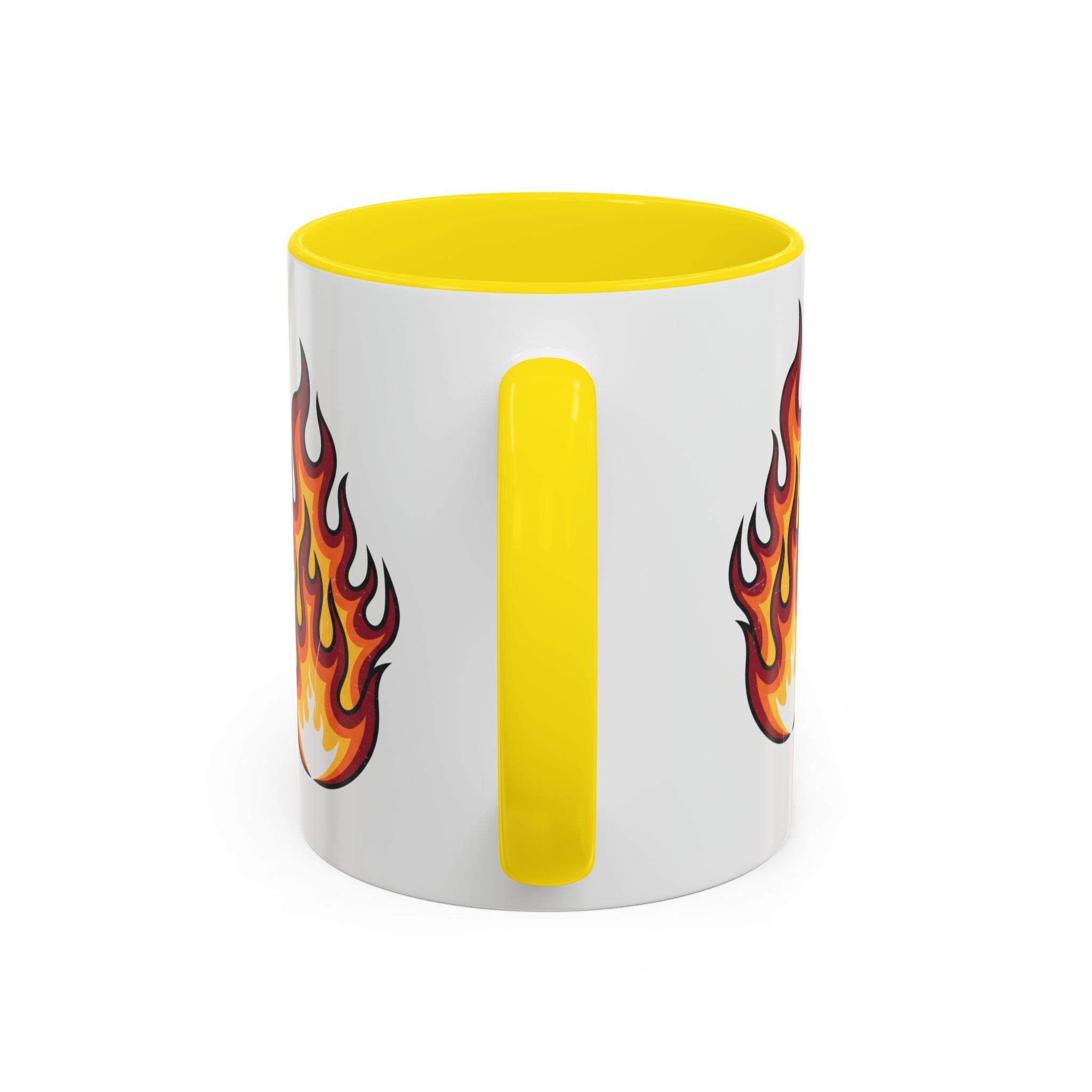 Flame Graphic Coffee Mug - Bold Accent Fire Design (11/15oz)