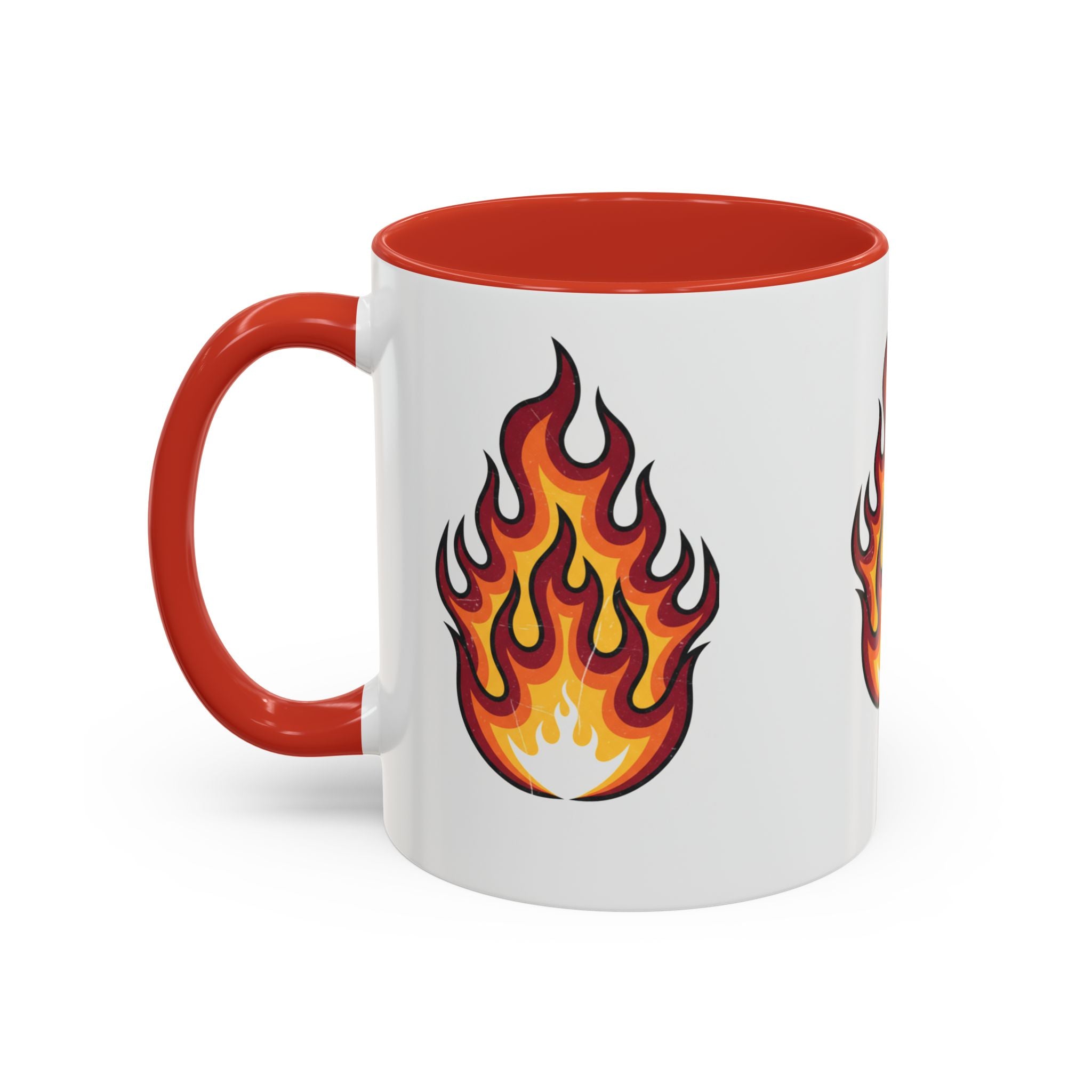 Flame Graphic Coffee Mug - Bold Accent Fire Design (11/15oz)