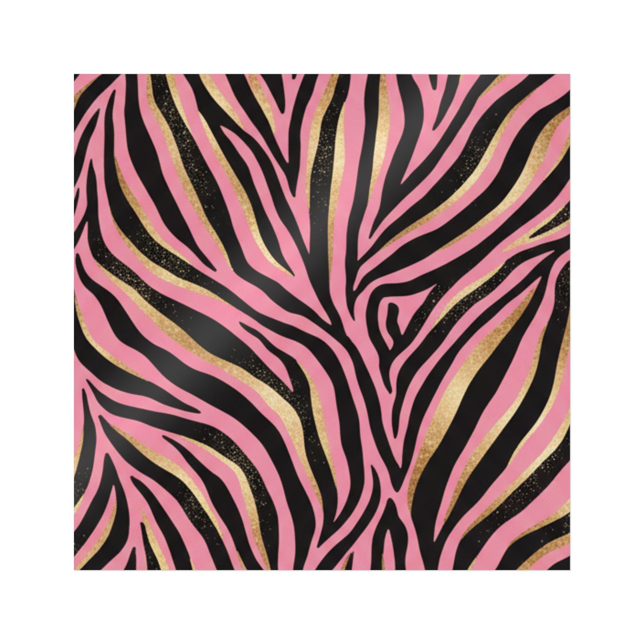 Pink Zebra Print Die-Cut Sticker — Glam Animal Print DTF Decal