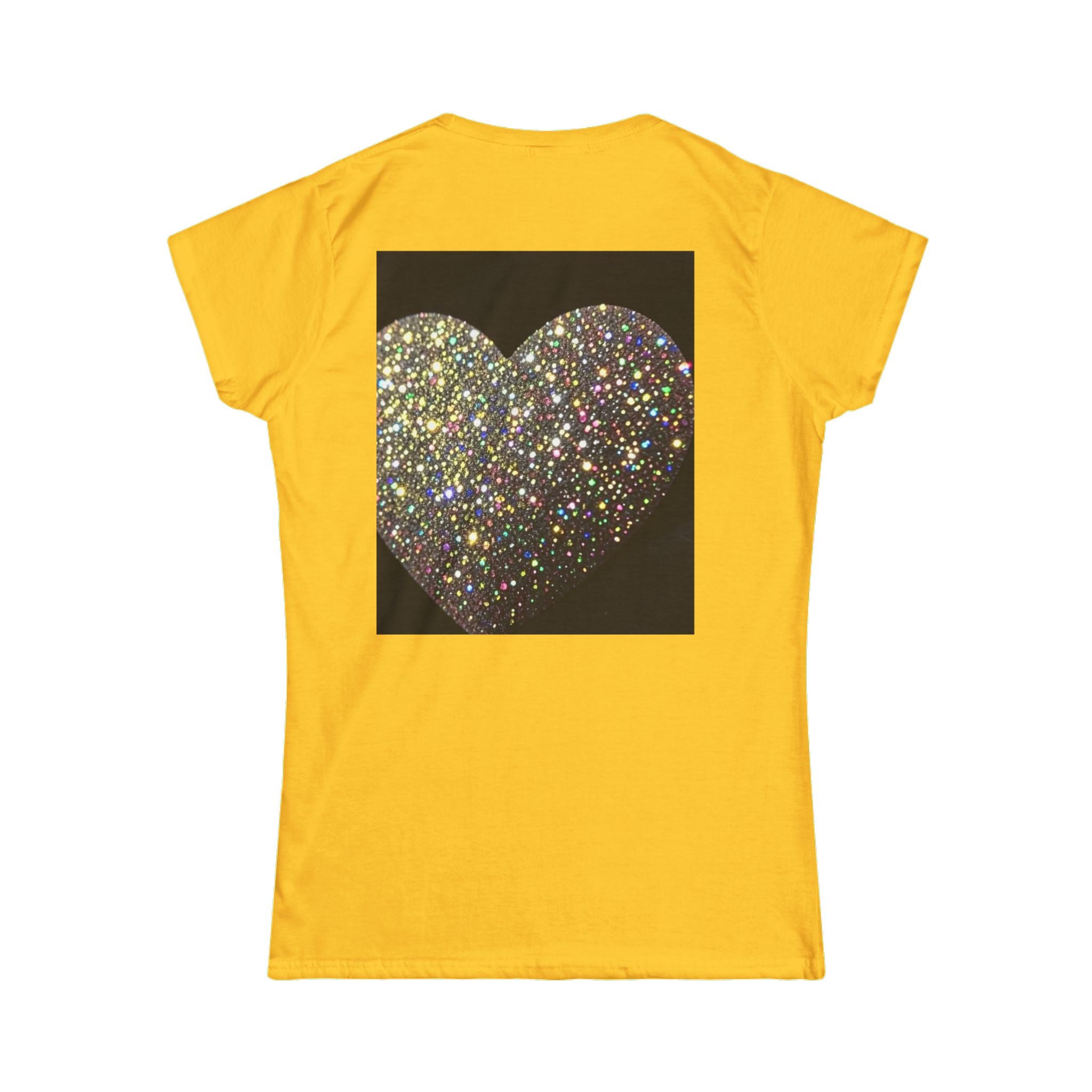 Glitter Heart Tee — Sparkling Sequin Heart Graphic Women's T-Shirt