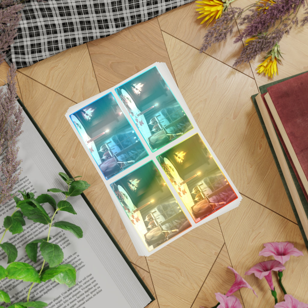 Cozy Night Sticker Sheet Set — 5pc Hygge Window & Fireplace Stickers