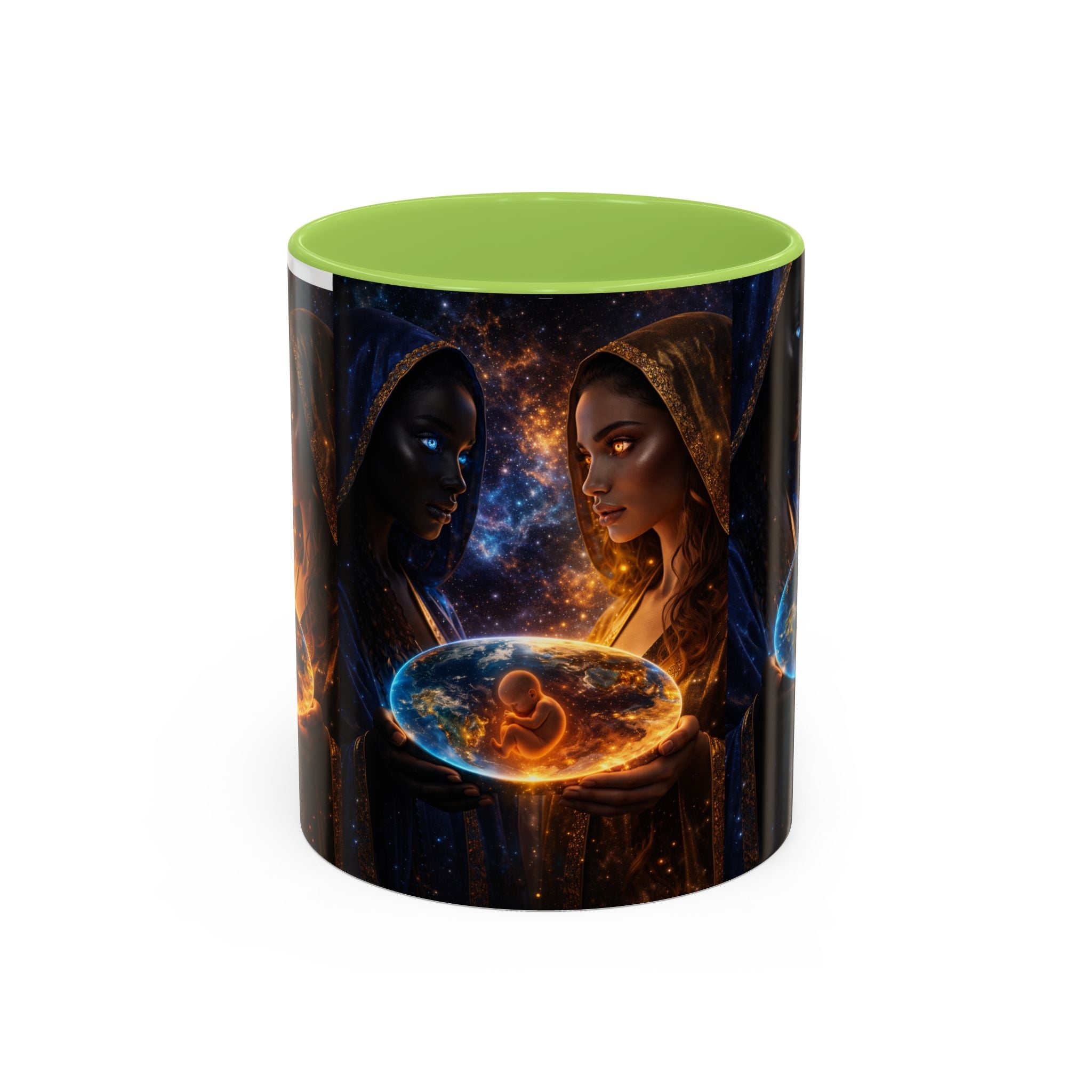 Mystic Sisters Coffee Mug — Cosmic Duality Art 11/15oz Accent Mug