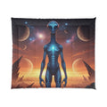 Alien Sunrise Comforter — Sci‑Fi Extraterrestrial Bedding